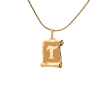 Žluté zlato přívěsek destička PÍSMENO