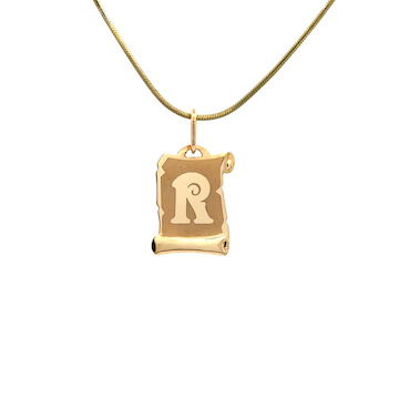 Žluté zlato přívěsek destička PÍSMENO