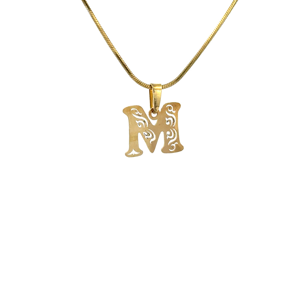Žluté zlato přívěsek písmeno