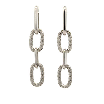 Stříbrné visací náušnice geometrické