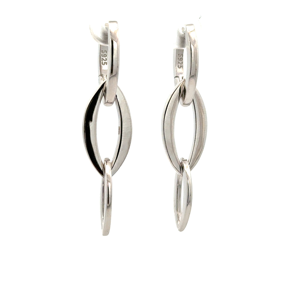 Stříbrné visací náušnice 