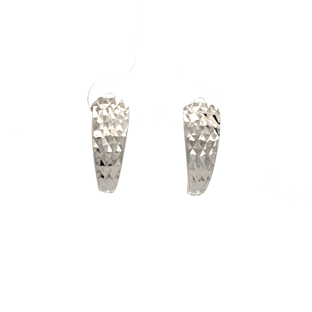 Stříbrné náušnice broušené na klapku