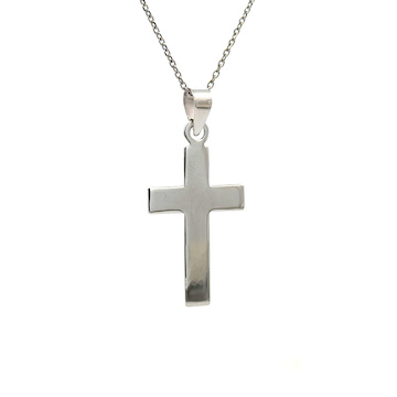 Stříbrný hladký přívěsek KŘÍŽ