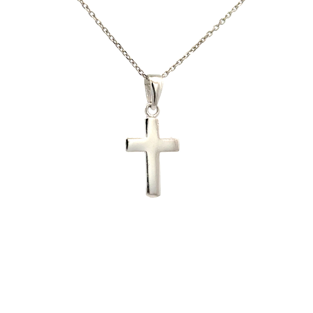 Stříbrný hladký přívěsek KŘÍŽ