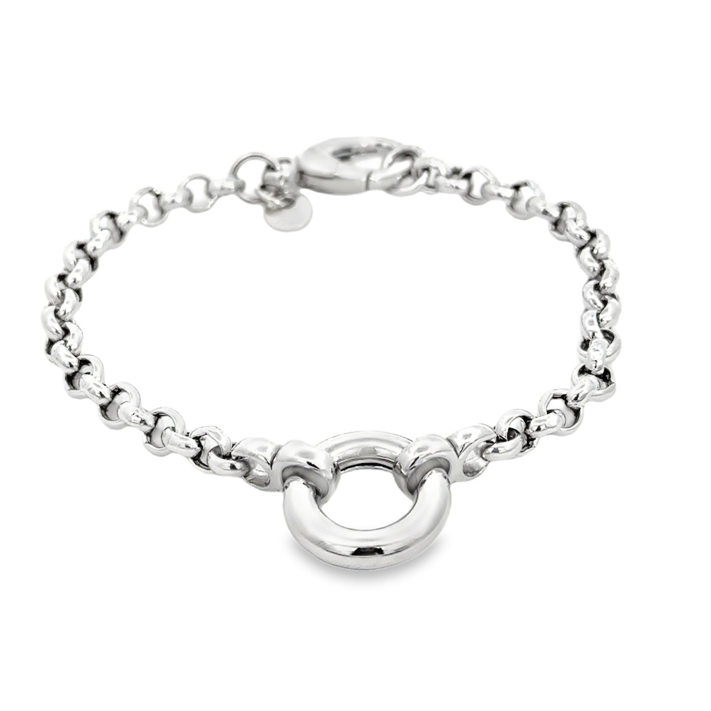 Stříbrný masivní náramek 19,5cm