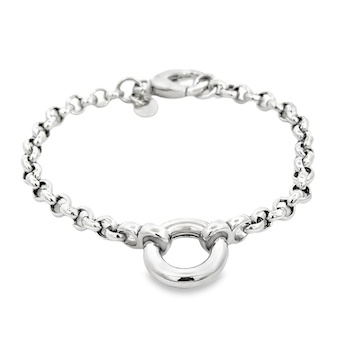 Stříbrný masivní náramek 19,5cm