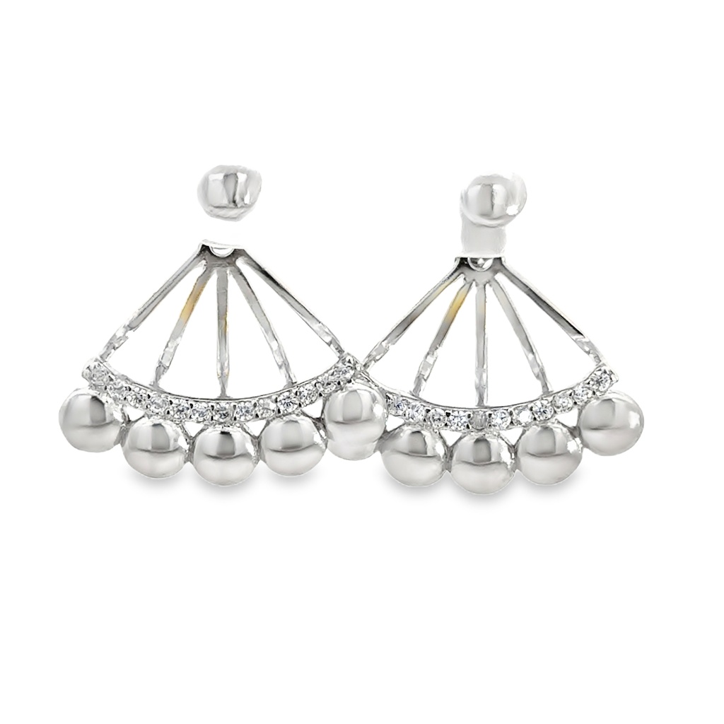 Stříbrné náušnice na puzetu / záušnice