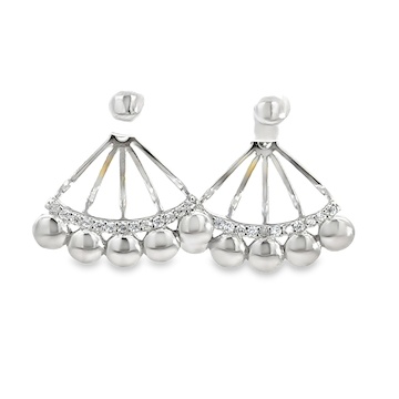 Stříbrné náušnice na puzetu / záušnice