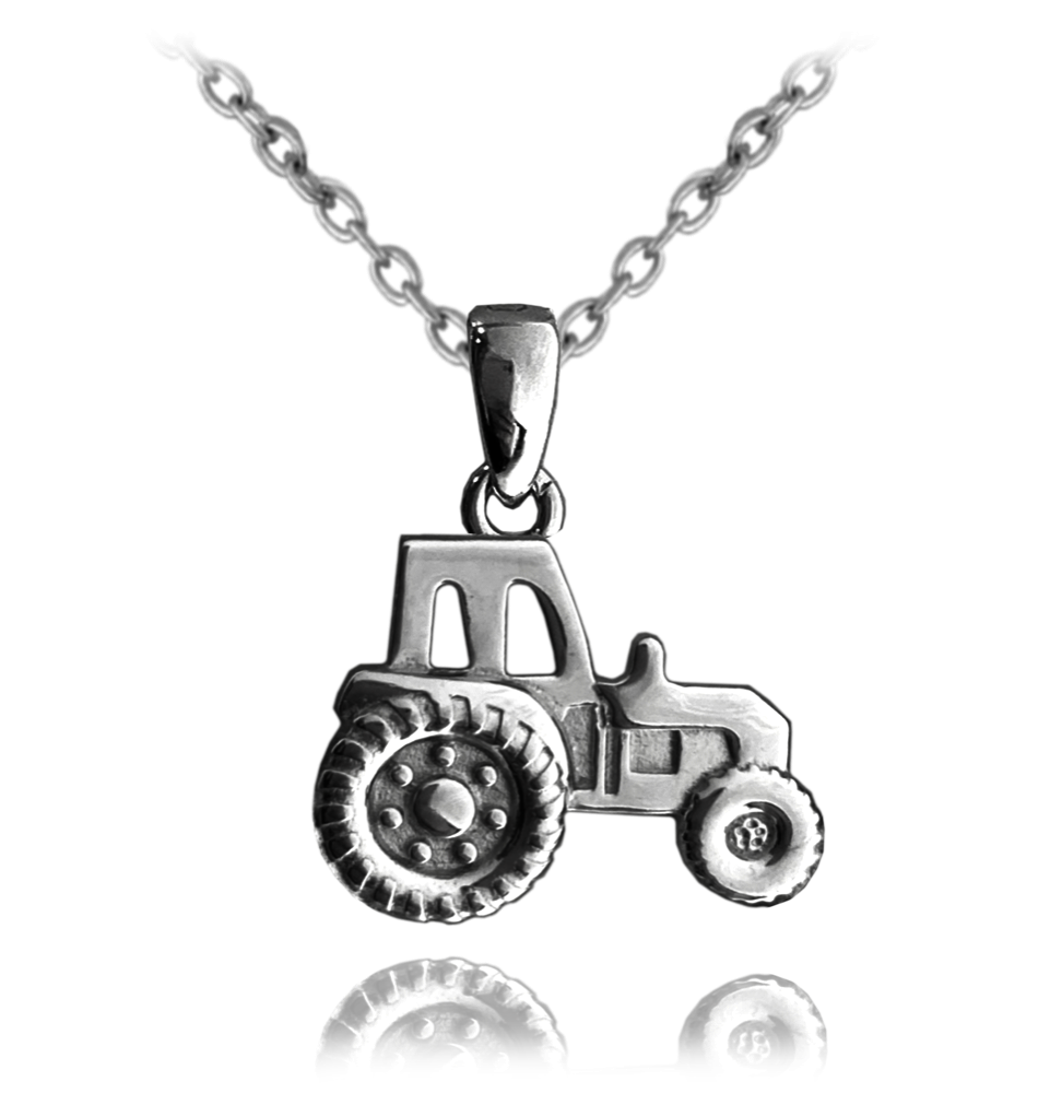 MINET Stříbrný náhrdelník TRAKTOR