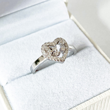 Stříbrný prsten srdce Ag 925/1000