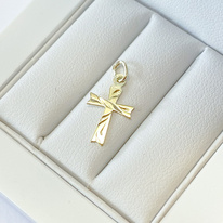 Žluté zlato přívěsek křížek AU585/1000