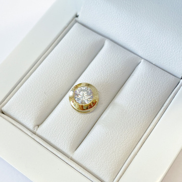 Žluté zlato přívěsek se zirkonem (provlékací)