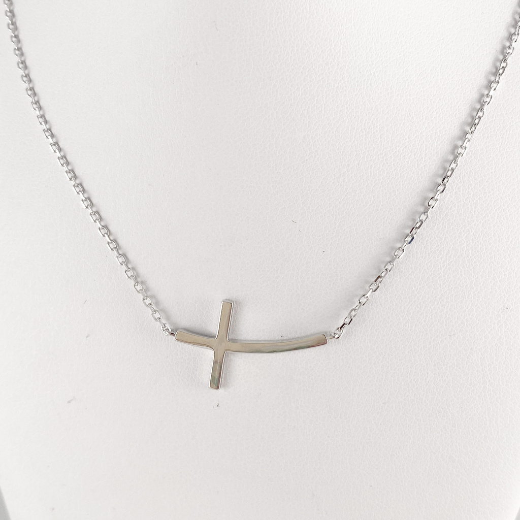 Stříbrný náhrdelník s křížkem 41+3cm