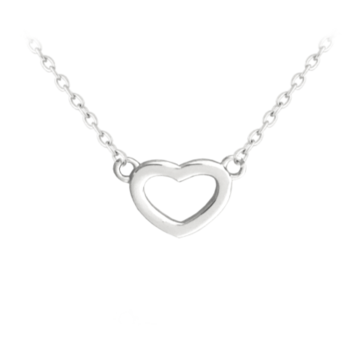 MINET Stříbrný náhrdelník MINET LOVE se srdíčkem