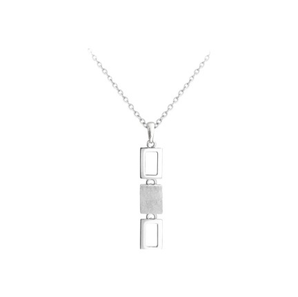 Obdélníkový stříbrný náhrdelník MINET