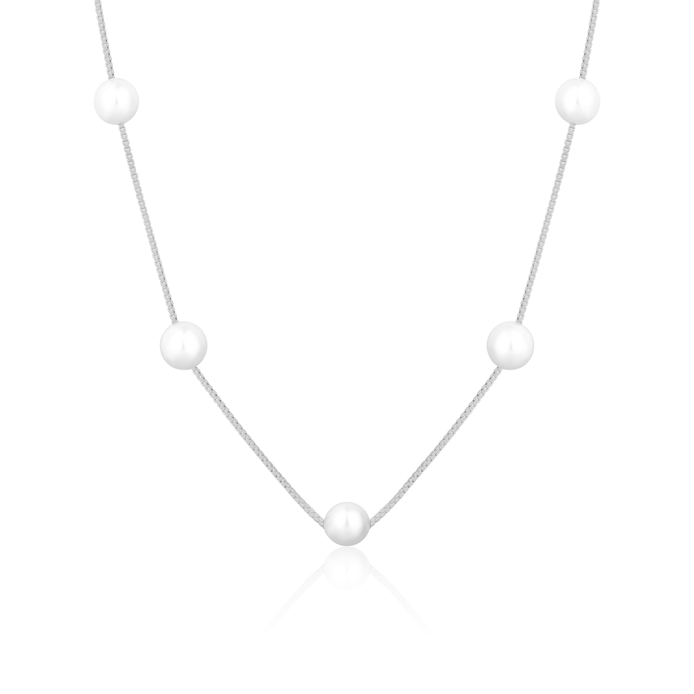 Stříbrný náhrdelník s perlami SVLN0352XD2P145