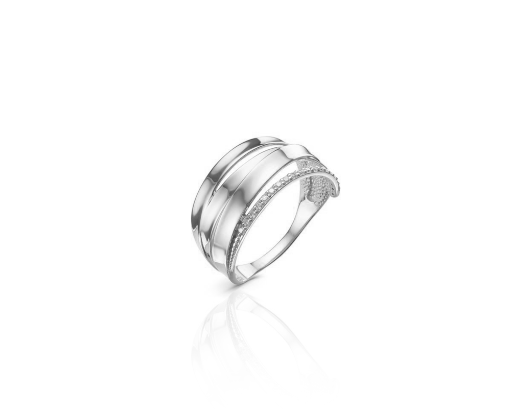 Stříbrný prsten se zirkony SVLR0390XH2BI
