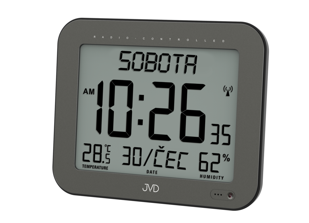 Digitální hodiny JVD DH9363.1 tmavě stříbrná