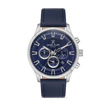 Pánské hodinky Daniel Klein Exclusive modré - kožený pásek