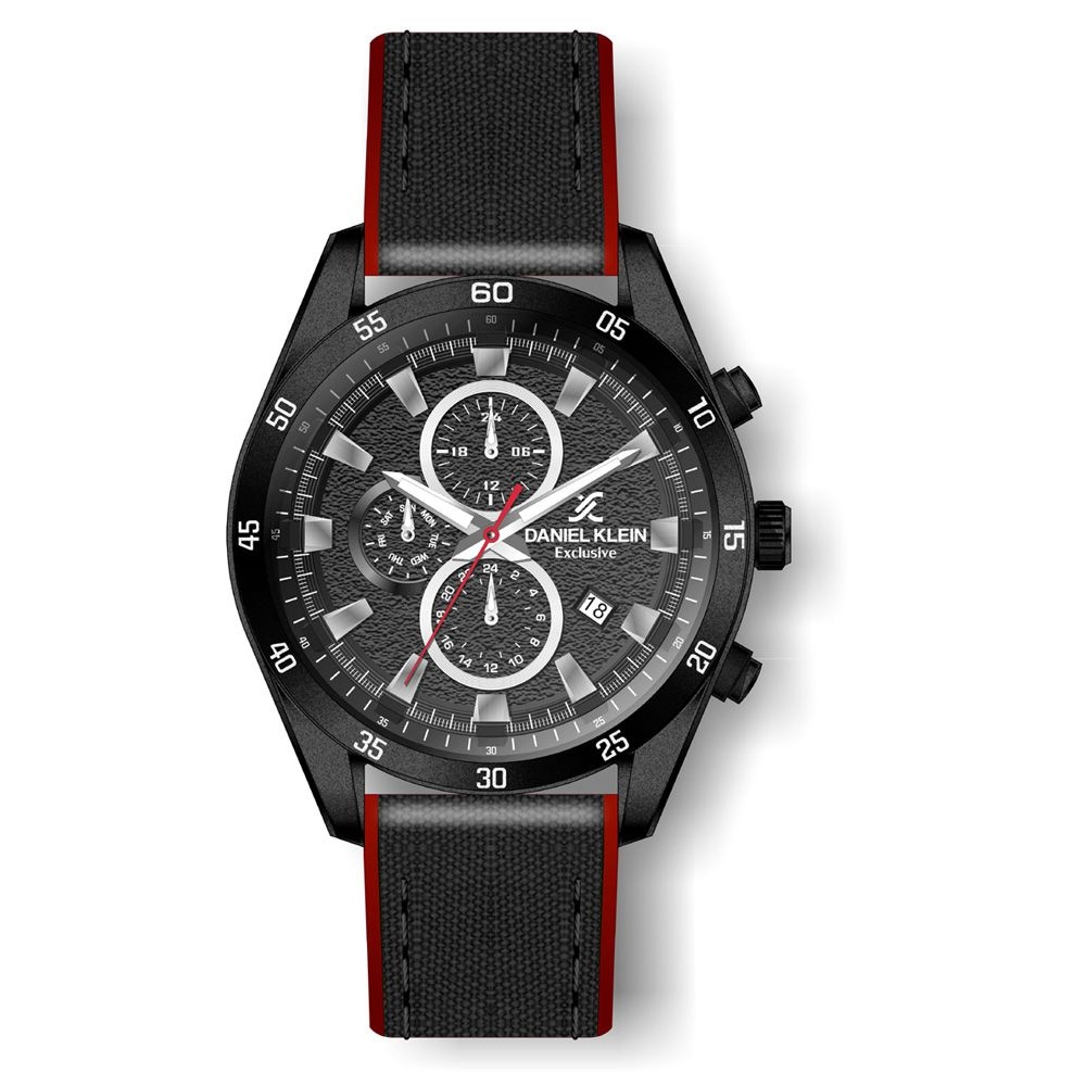 Pánské hodinky Daniel Klein Exclusive červeno černé