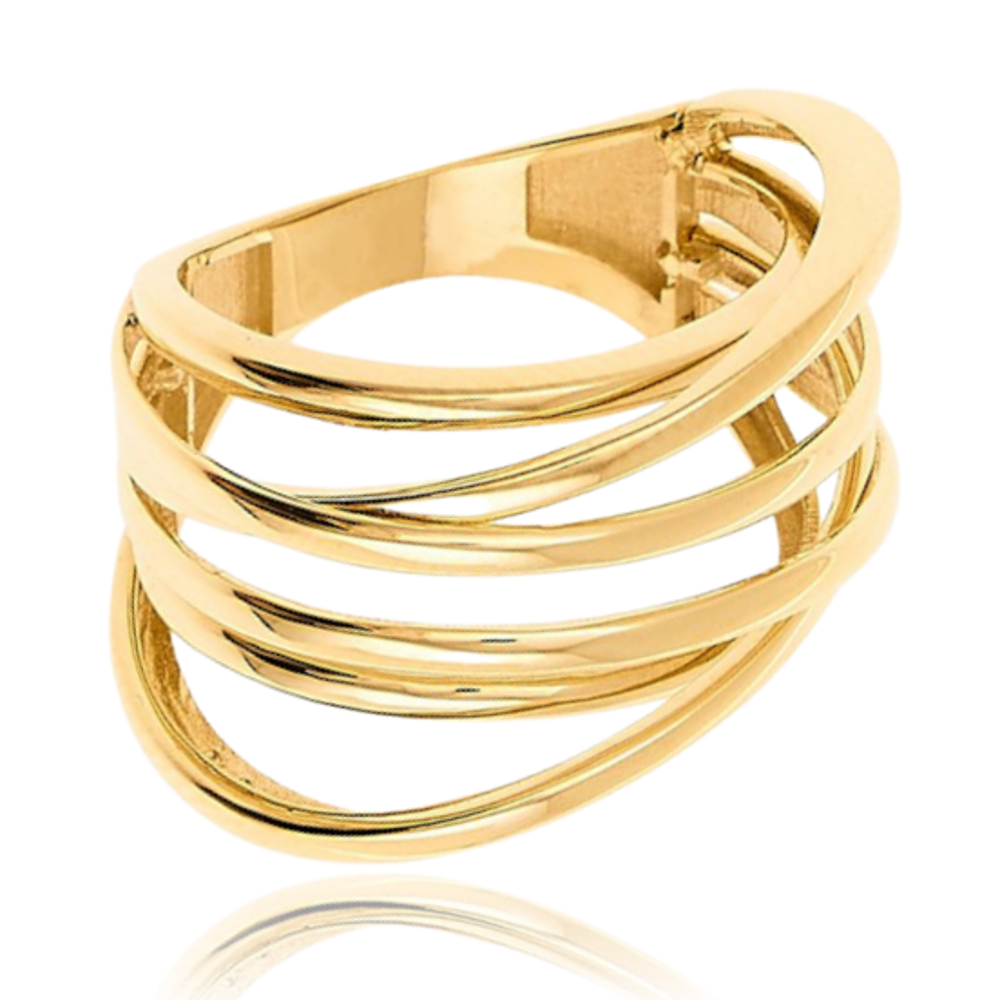MINET Žluté zlato moderní prsten