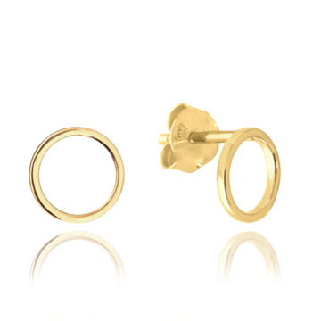 MINET Zlaté náušnice kroužky na puzetu