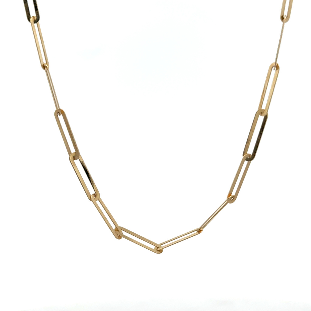 Žluté zlato řetízek obdélníkový 45cm