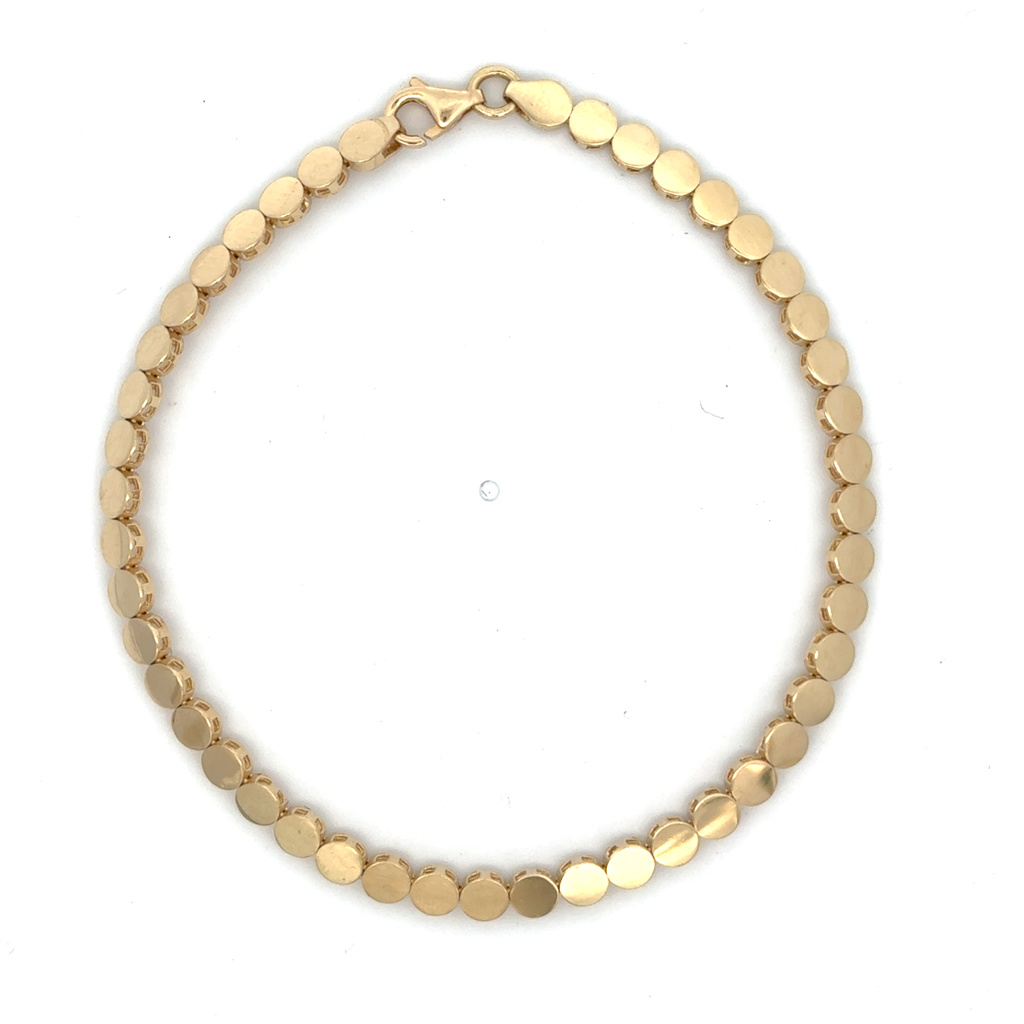 Žluté zlato luxusní náramek 18cm