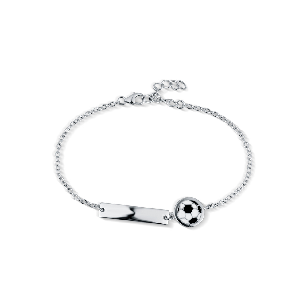 Stříbrný dětský náramek FOTBAL 18cm