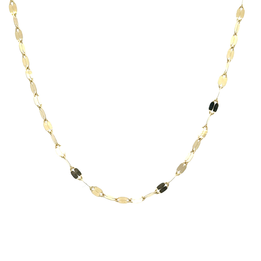 Žluté zlato ozdobný řetízek kávové zrno lesklé