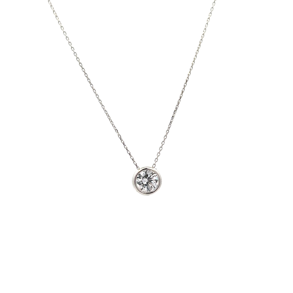 Bílé zlato náhrdelník ZIRKON 39-42cm