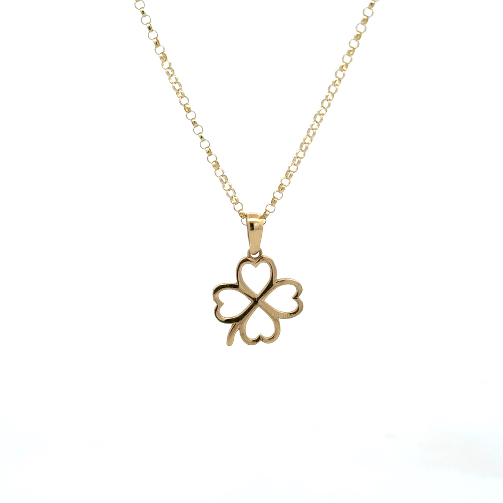 Žluté zlato přívěsek ČTYŘLÍSTEK 