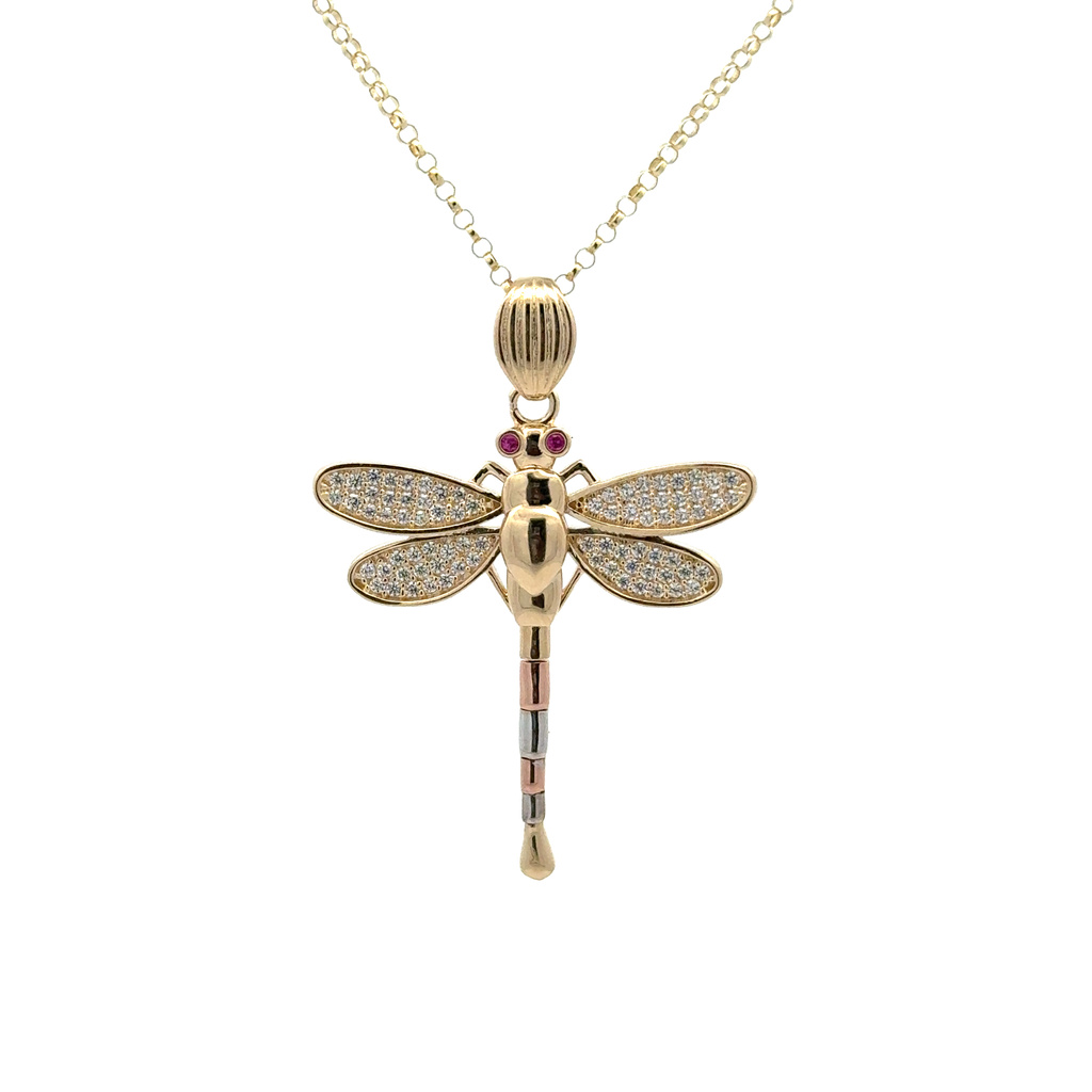 Žluté zlato přívěsek VÁŽKA