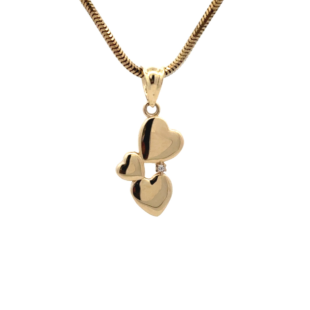 Žluté zlato přívěsek SRDCE