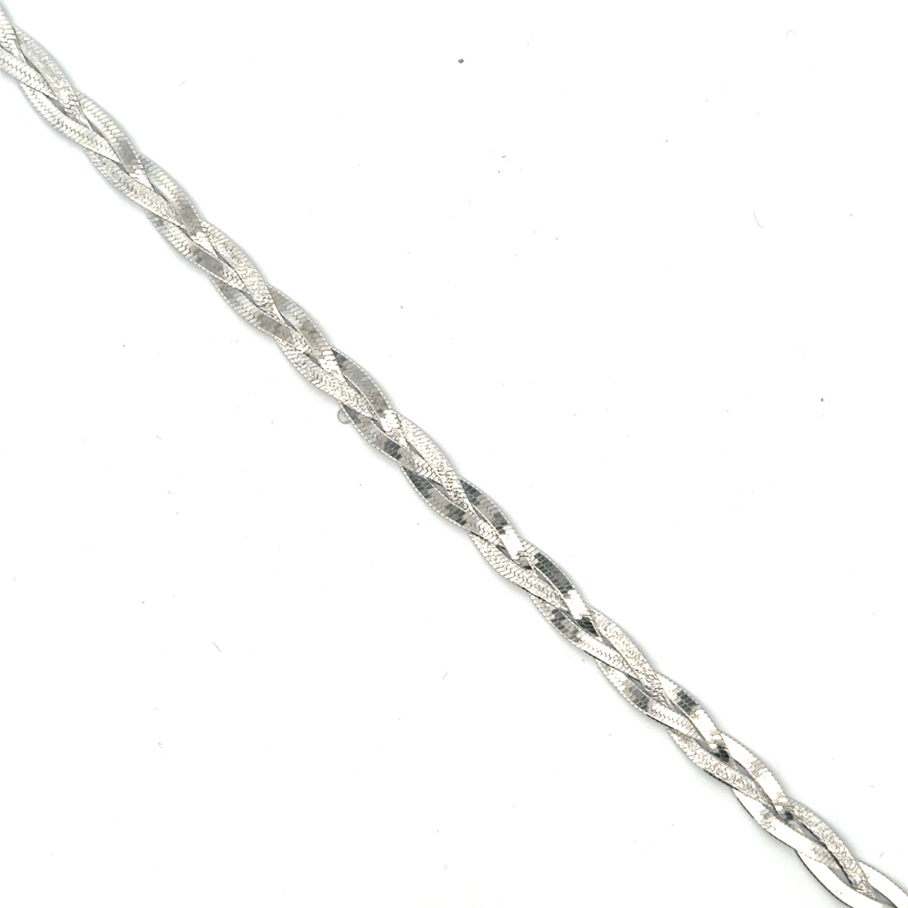 Stříbrný pletený náramek šířka 4,3mm