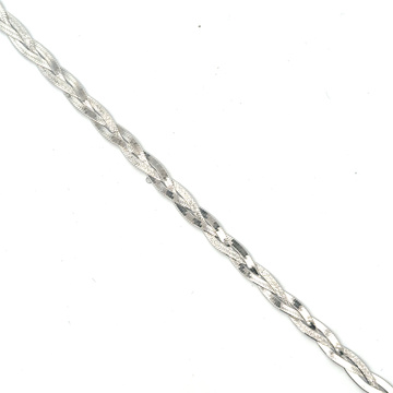Stříbrný pletený náramek šířka 4,3mm