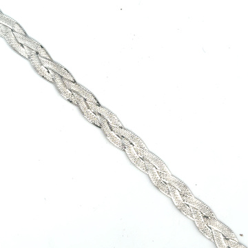 Stříbrný pletený náramek šířka 8,5mm
