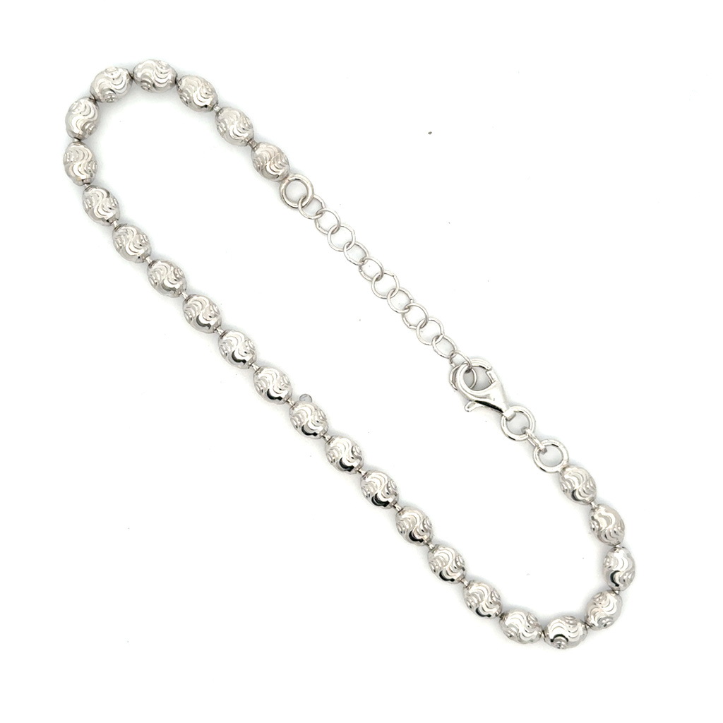 Stříbrný náramek kuličkový 17+3cm