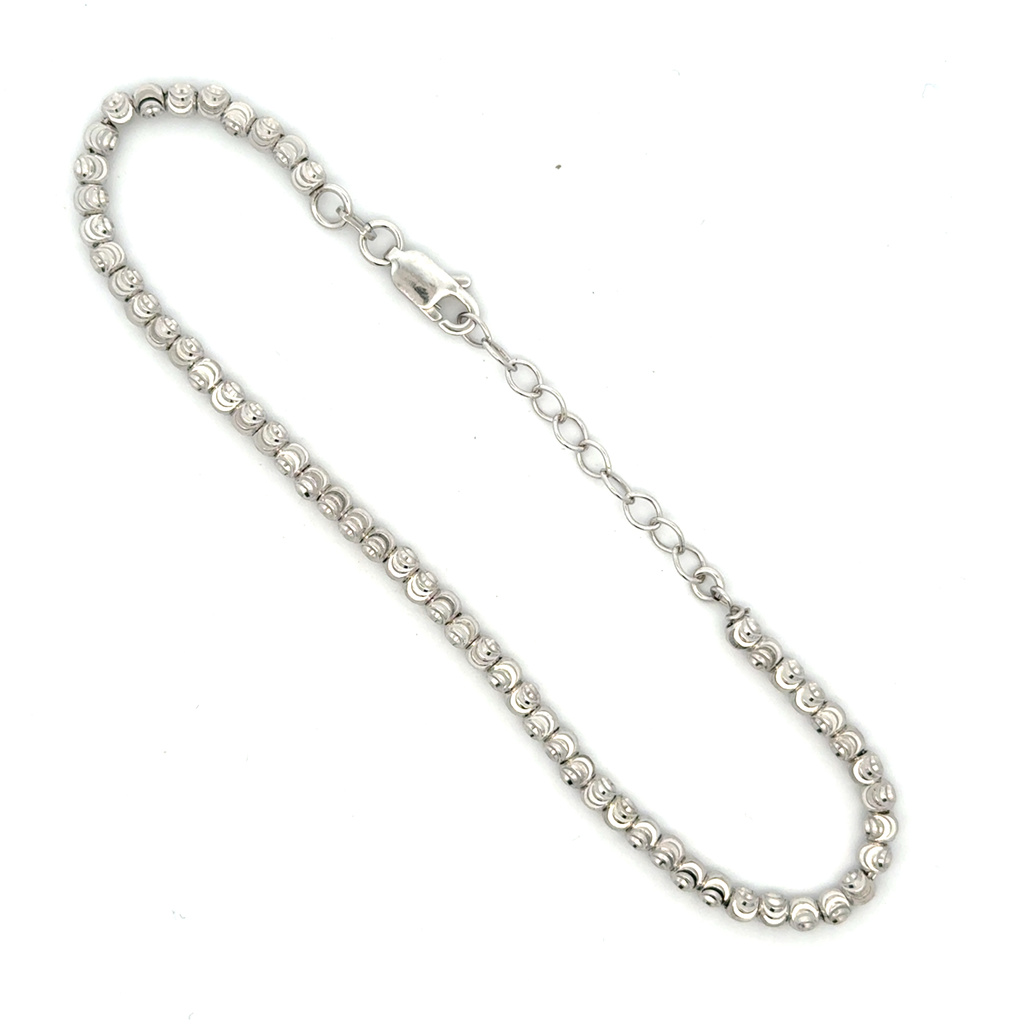 Stříbrný kuličkový náramek 17+3cm