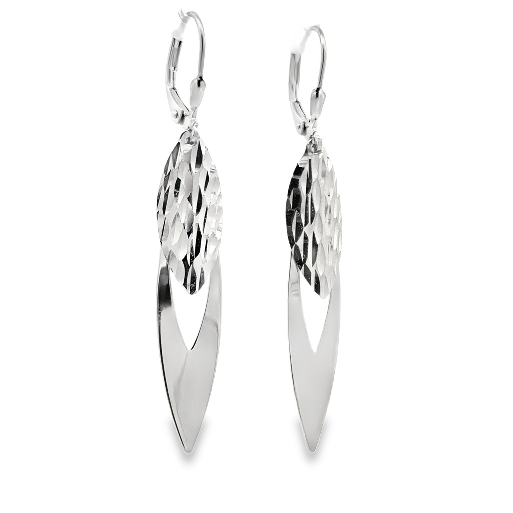 Stříbrné visací náušnice na klapku