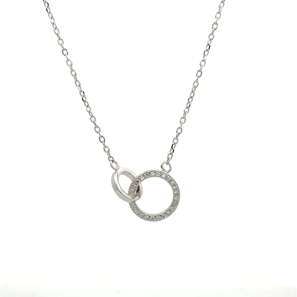 Stříbrný náhrdelník SPOJENÁ KOLEČKA 42+3cm